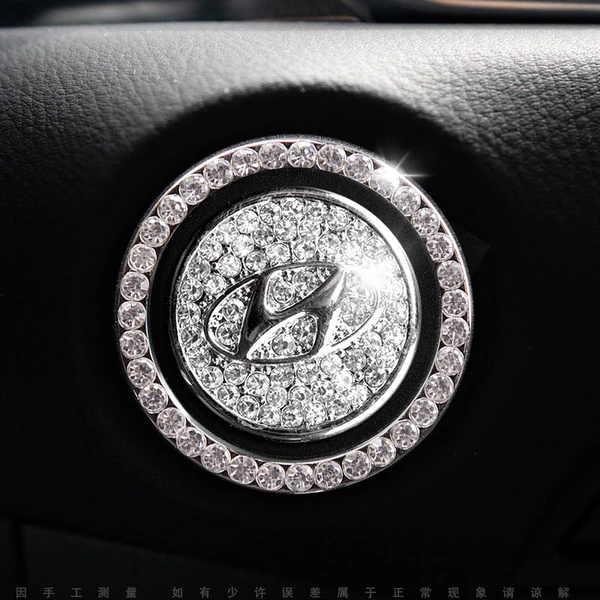 Κρυστάλλινη διακόσμηση για το κουμπί εκκίνησης αυτοκινήτου με προστατευτικό δαχτυλίδι Bling