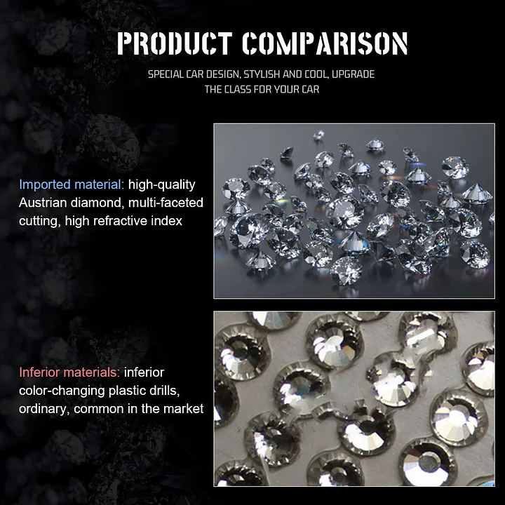 ΤΕΛΕΥΤΑΙΑ ΕΚΠΤΩΣΗ🎉50% ΕΚΠΤΩΣΗ🎉 Δημιουργικό αυτοκόλλητο τιμονιού από στρας