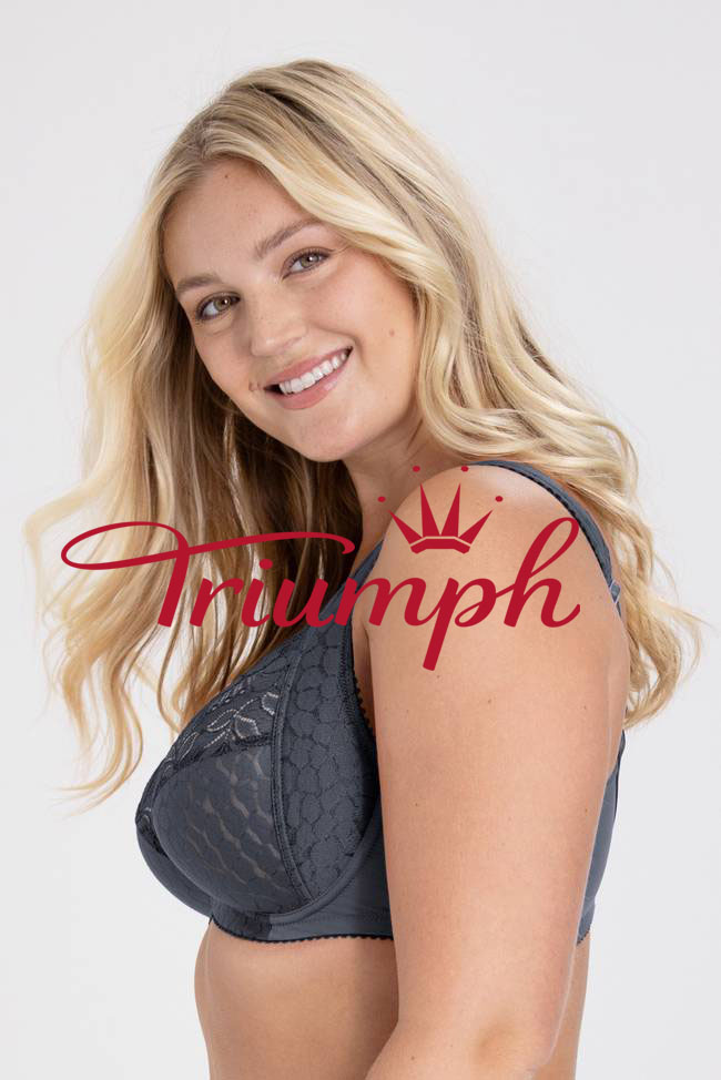 💖Triumph Σετ 3 τεμαχίων καινούργιο φλοράλ δαντέλα με στίγματα βαμβακερό ασύρματο σουτιέν 🔥