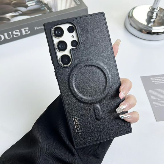 Μεταλλική θήκη φακού με προστασία από πτώση, θήκη μαγνητικής βάσης για Samsung S22 έως S24 Ultra