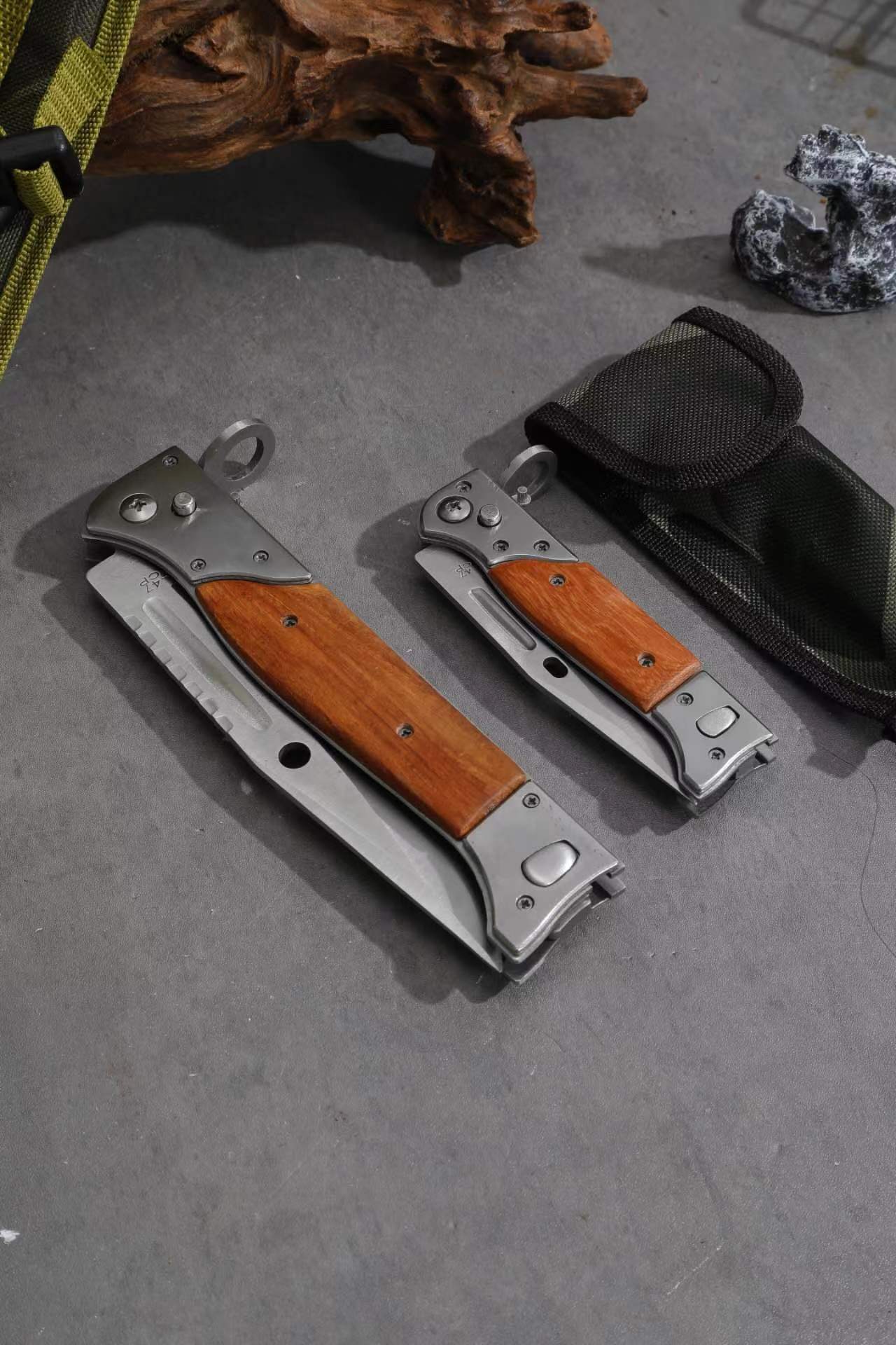 Αυτόματο πτυσσόμενο μαχαίρι μαγειρέματος AK (βελτιωμένη λεπίδα από χάλυβα M390) (εκτεταμένη έκδοση)