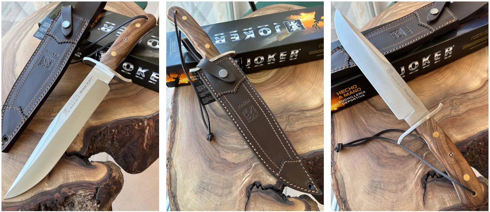 Joker Bowie 9,45" - Μαχαίρι κυνηγιού, 24 εκ., Ξύλο καρυδιάς