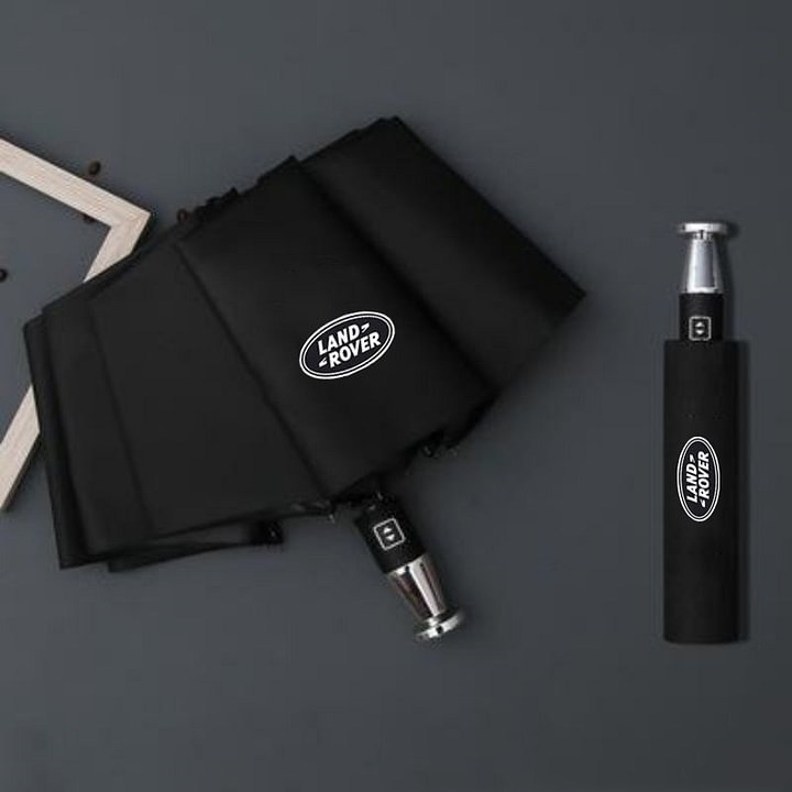 VIP Business αναδιπλούμενη λαστιχένια ομπρέλα με δέκα κόκκαλα, μαύρη