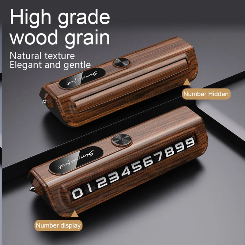 Προσωρινή φωτεινή πινακίδα στάθμευσης αυτοκινήτου, υψηλής ποιότητας, ρολό τηλεφώνου αυτοκινήτου με διπλό αριθμό, πινακίδα πολλαπλών αριθμών