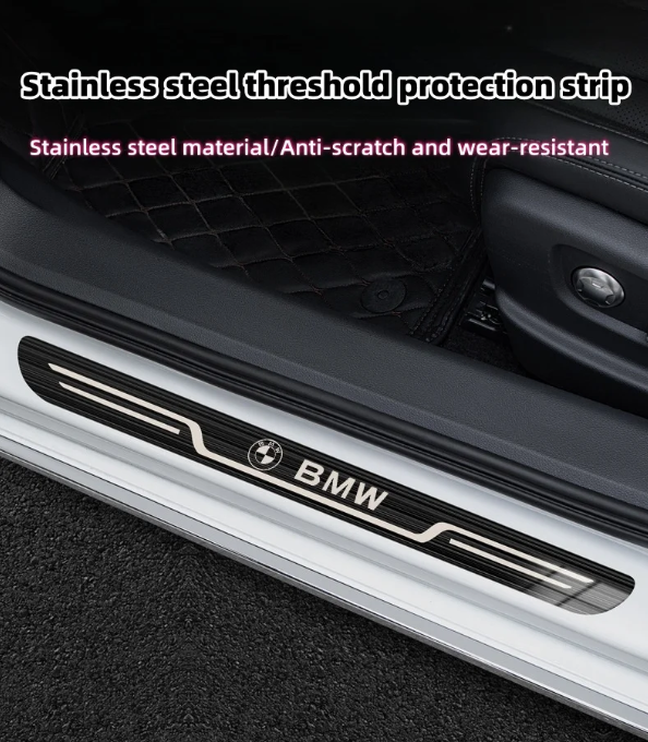 Λωρίδα καλωσορίσματος από ανοξείδωτο ατσάλι καθολικού στυλ αυτοκινήτου（Σετ 4 τεμαχίων）