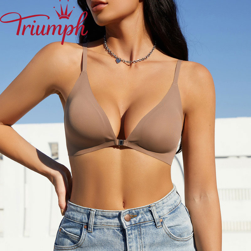 Triumph -Ľadová hodvábna bezšvová podprsenka bez oceľového krúžku【M-3XL】