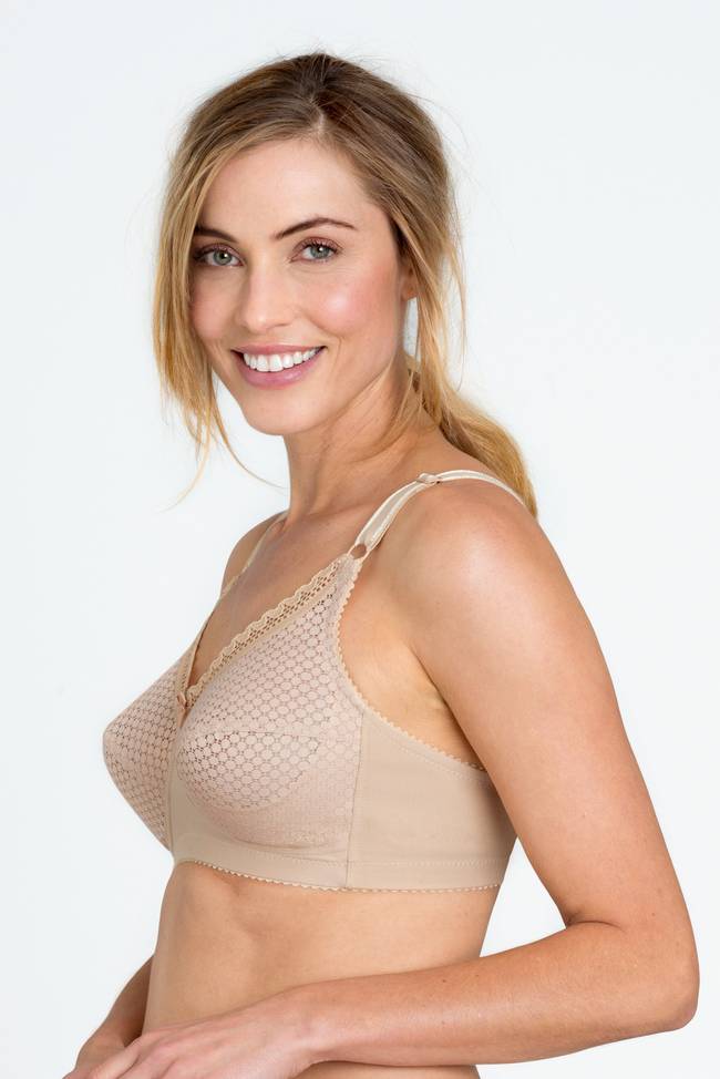 Triumph 💝Βαμβακερό πουά δαντέλα 3 τεμαχίων από καθαρό βαμβακερό άνετο σουτιέν push-up✨✨