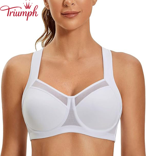 Triumph -3 τεμάχια 🔥Γυναικείο αθλητικό σουτιέν υψηλής αντοχής, υψηλής στήριξης, ρυθμιζόμενο σουτιέν με αγωνιστική πλάτη