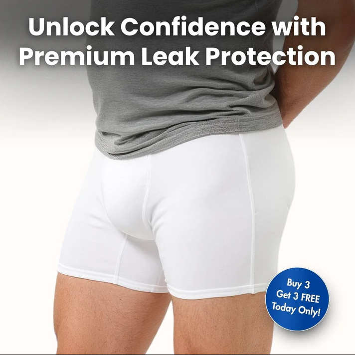 Ανδρικά υπεραπορροφητικά μποξεράκια για ακράτεια ούρων
