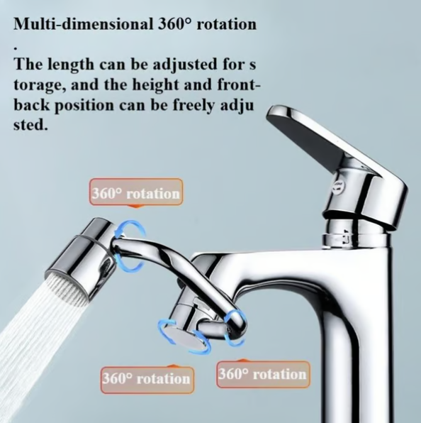 🚰Βρύση νεροχύτη γενικής χρήσης✨Περιστρεφόμενη προέκταση αεριστήρα βρύσης 1080°