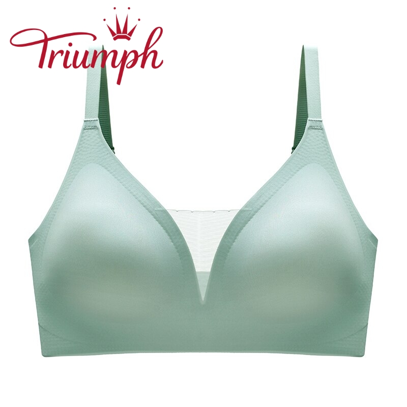 TRIUMPH – Πακέτο 2 💥Γυναικείο σουτιέν από λάτεξ ασύρματο κορδόνι με δαντέλα[75A-110E]