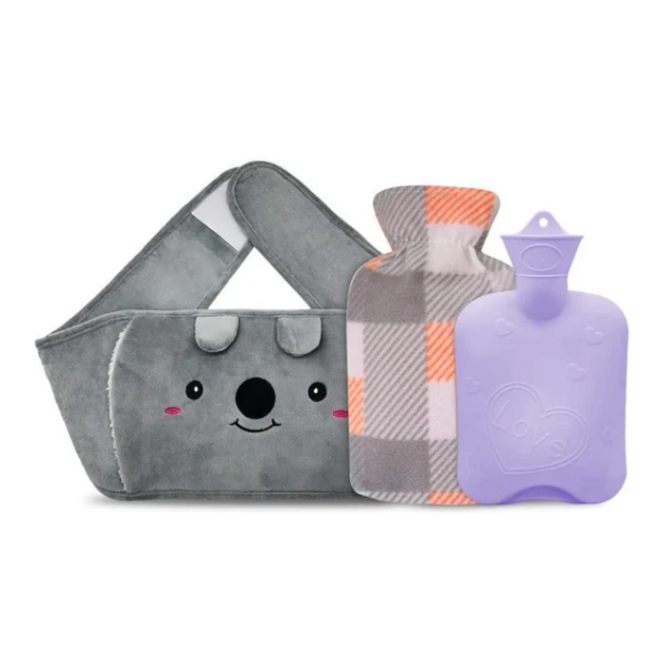 🎄Χριστουγεννιάτικο δώρο με βελούδινη ζώνη για μπουκάλι ζεστού νερού που γεμίζει με νερό