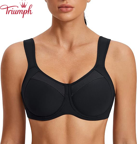 Triumph – Πακέτο 3 🔥 Αθλητικά σουτιέν υψηλής υποστήριξης, με επένδυση, ισχυρή, πλήρους κάλυψης