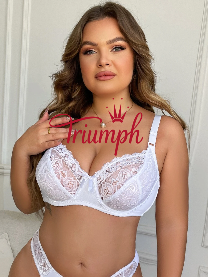 Triumph - (3 τμχ) Δαντελωτό σουτιέν Plus Size