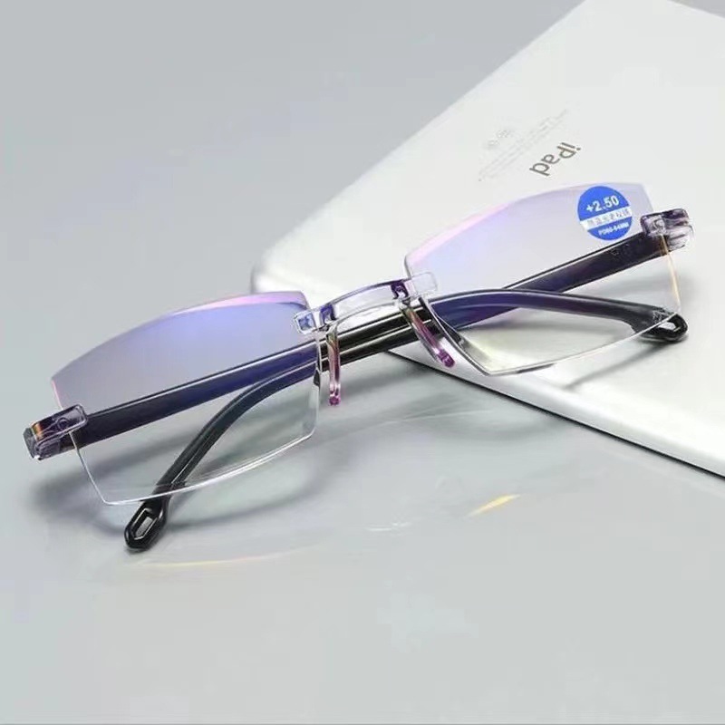Γυαλιά FoldFlat Sapphire υψηλής σκληρότητας αντι-μπλε προοδευτικά γυαλιά για μακρινό και σχεδόν διπλό σκοπό