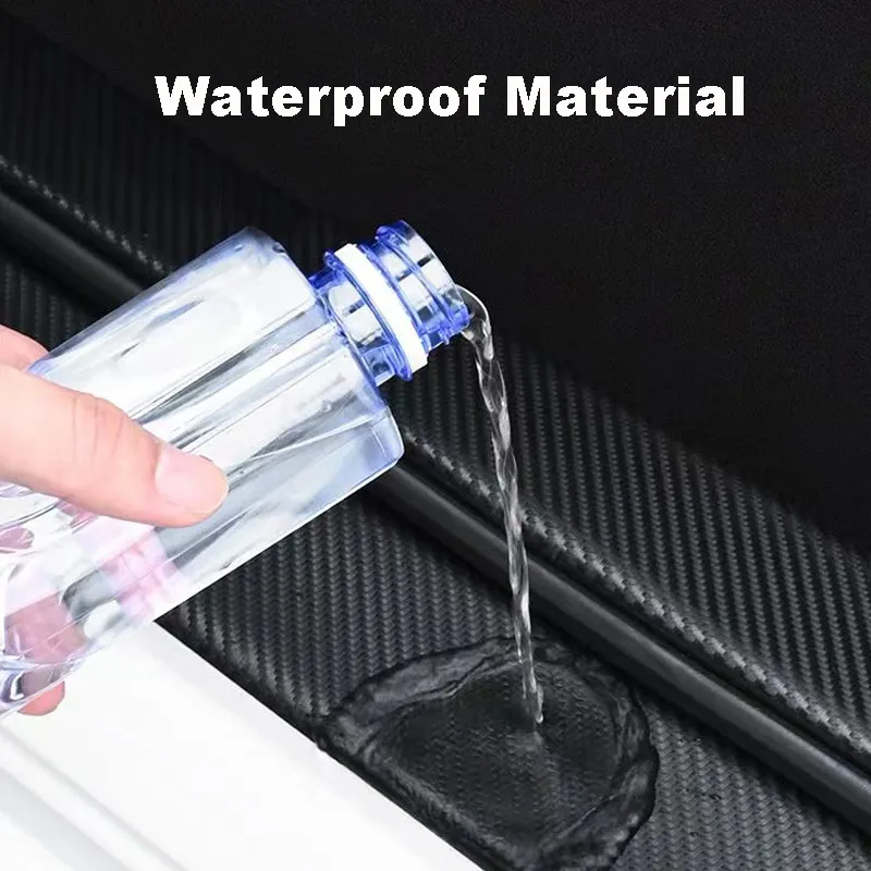 ( 4 τεμ ) Αυτοκόλλητα μαρσπιέ πόρτας από άνθρακα