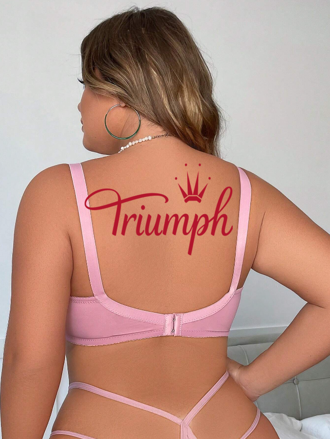 Triumph - (3 τμχ) Δαντελωτό σουτιέν Plus Size