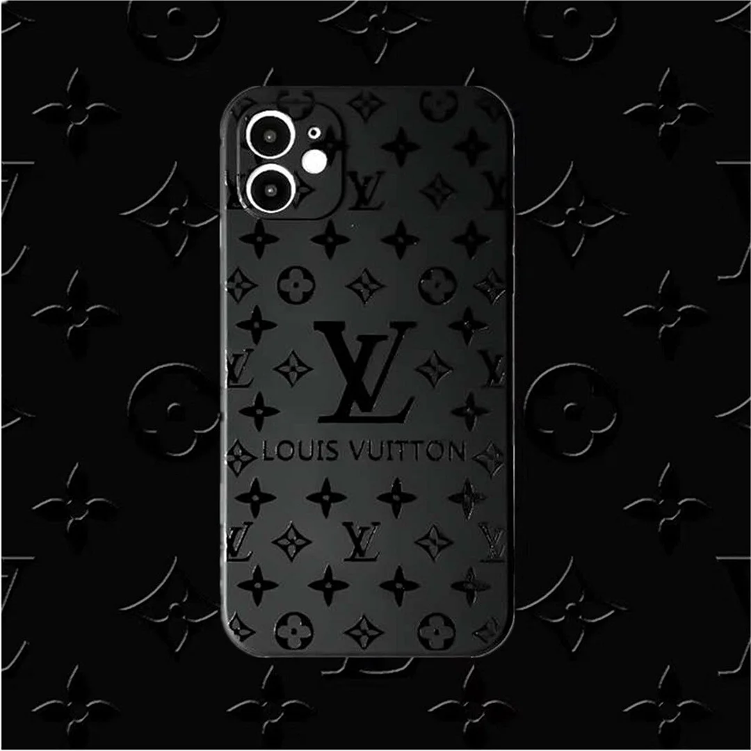 Luxus LV bőr tok iPhone-hoz lencsevédelemmel
