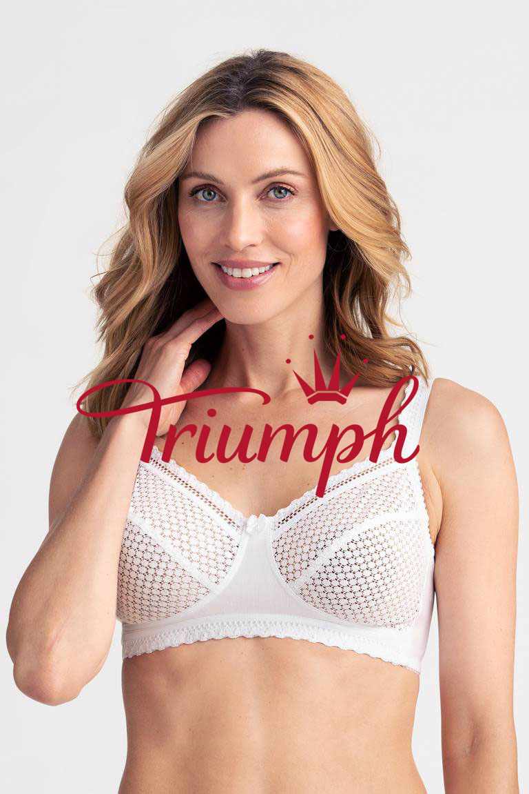 Triumph 💝Βαμβακερό πουά δαντέλα 3 τεμαχίων από καθαρό βαμβακερό άνετο σουτιέν push-up✨✨