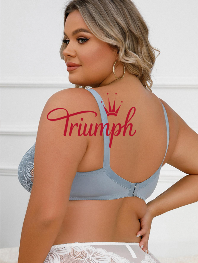 Triumph - (3 τμχ) Δαντελωτό σουτιέν Plus Size