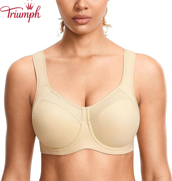 Triumph – Πακέτο 3 🔥 Αθλητικά σουτιέν υψηλής υποστήριξης, με επένδυση, ισχυρή, πλήρους κάλυψης