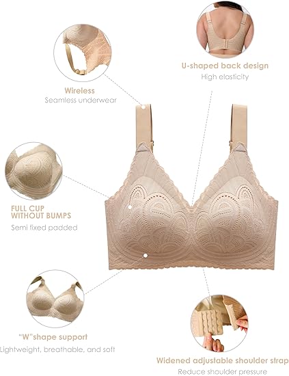 Triumph - 3 κομμάτια (75A-120F) 💝Σουτιέν push-up με κέντημα δαντέλας