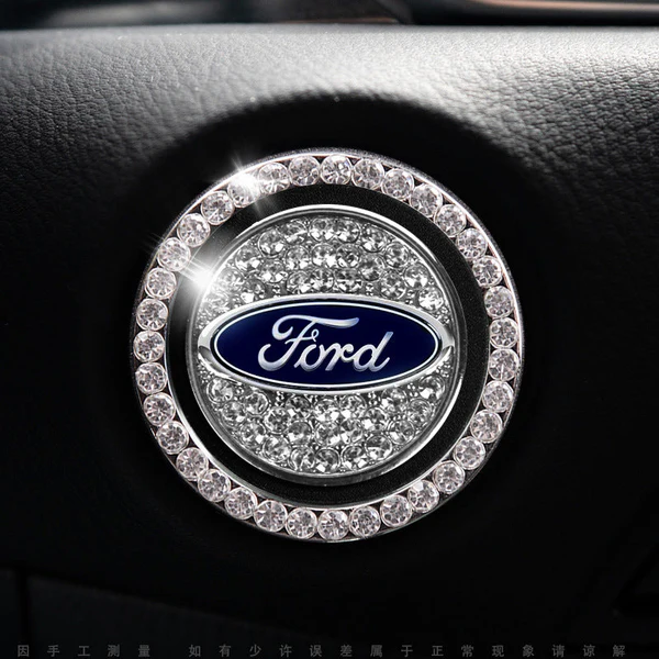 Κρυστάλλινη διακόσμηση για το κουμπί εκκίνησης αυτοκινήτου με προστατευτικό δαχτυλίδι Bling