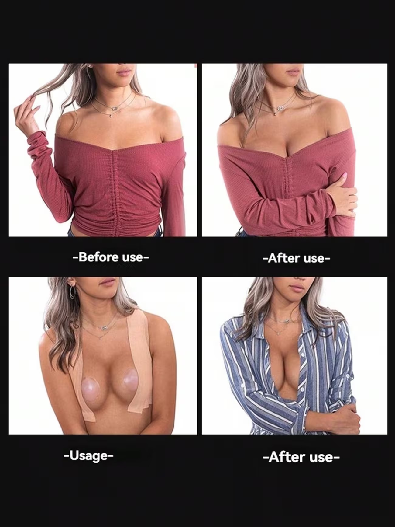 Σετ αόρατης ταινίας και στήριξης ανόρθωσης στήθους για γυναίκες