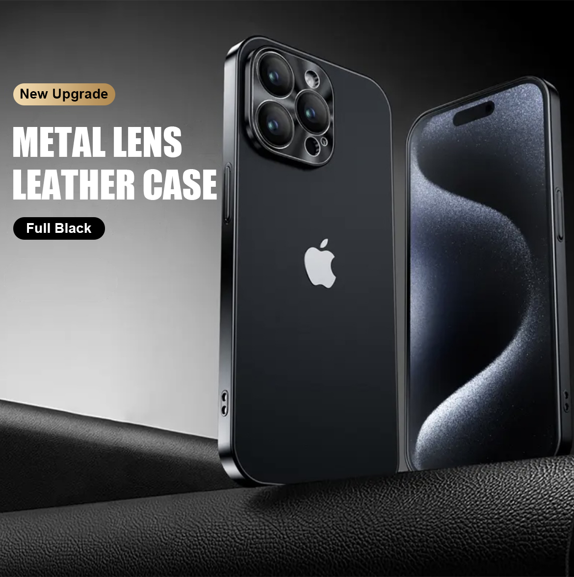 Galwanizowana metalowa soczewka Ultra cienka sk��rzana ochrona dla iPhone'a