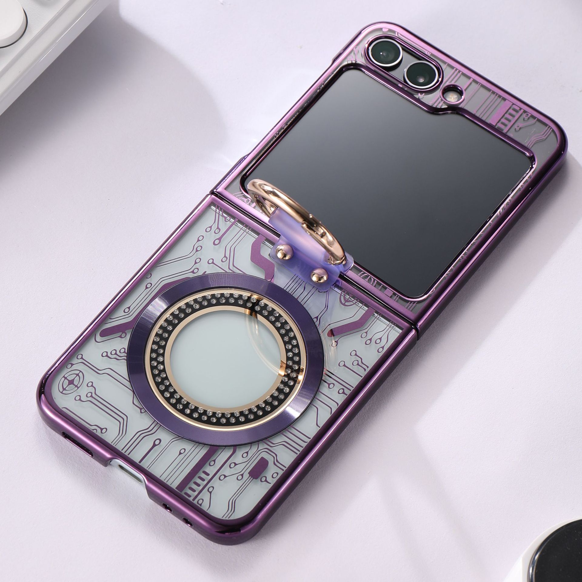 SHOCKPROOF MAGNETIC CASE WITH RING FOR SAMSUNG GALAXY Z FLIP 3/4/5