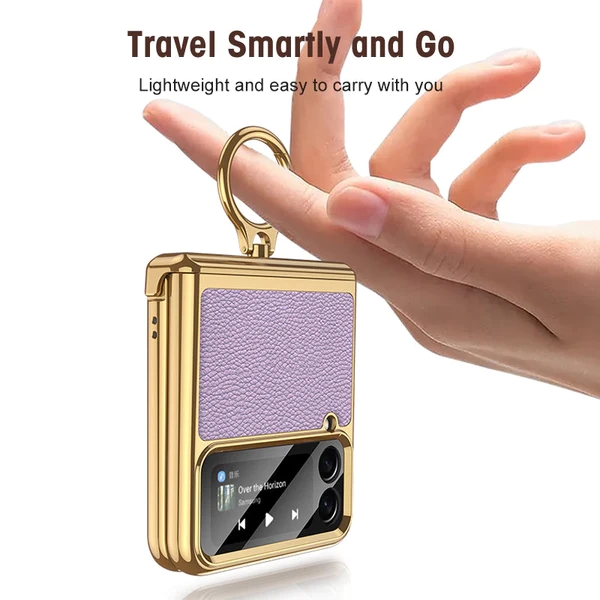 Magnetické kožené pouzdro na pantech pro Samsung Galaxy Z Flip4 Flip3 5G