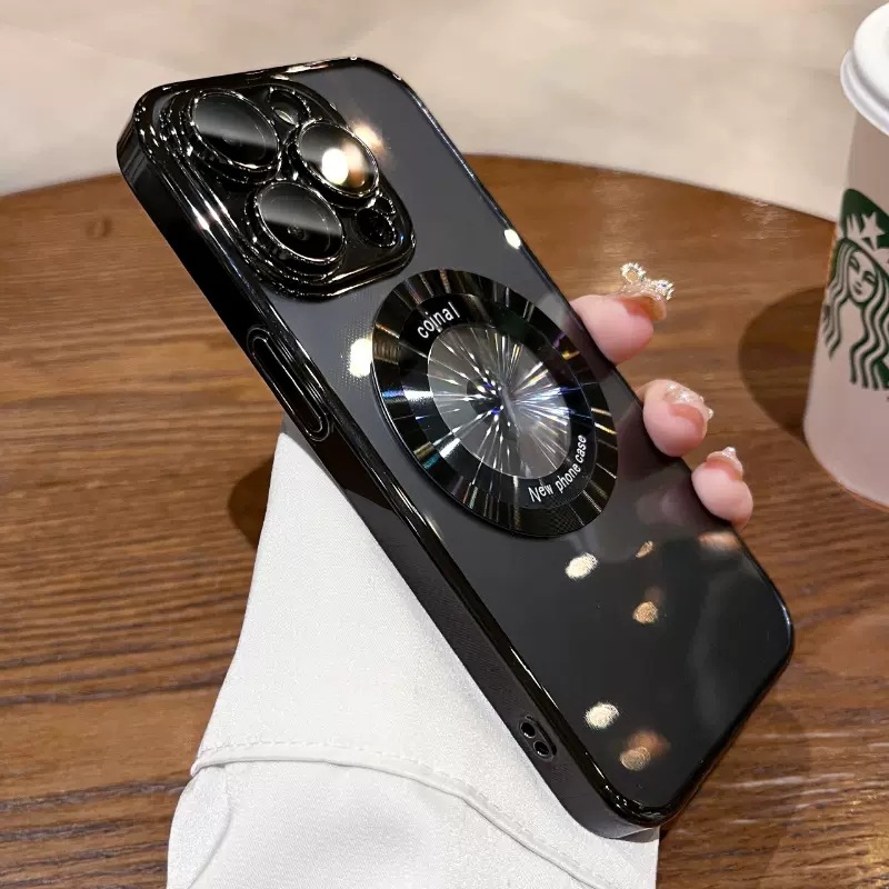 Pozinkované magnetické čtvercové pouzdro na iPhone Airbag proti pádu