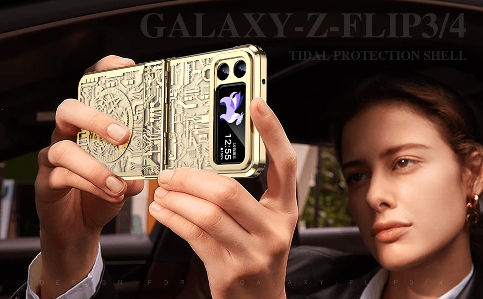 Vhodné pro Samsung Z FLIP 5/4/3 nové kovové pouzdro na telefon