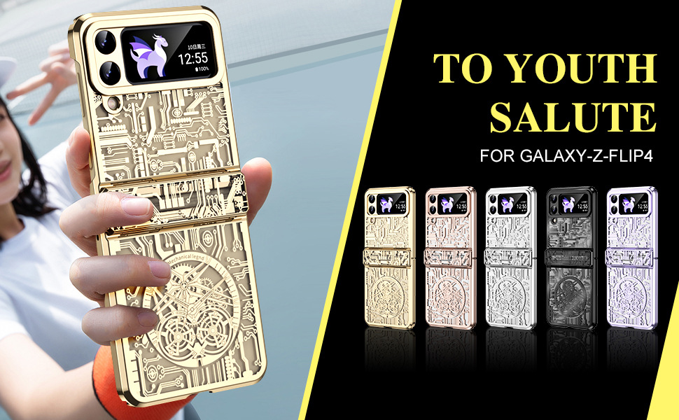Vhodné pro Samsung Z FLIP 5/4/3 nové kovové pouzdro na telefon