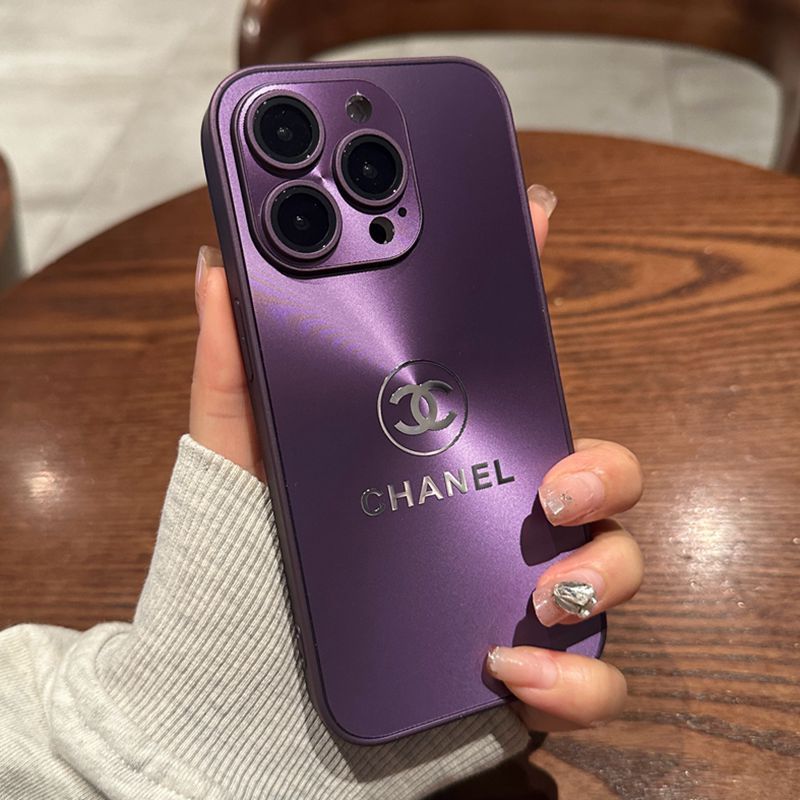 Метално лого на марката CHANEL Калъф за телефон Apple, ол