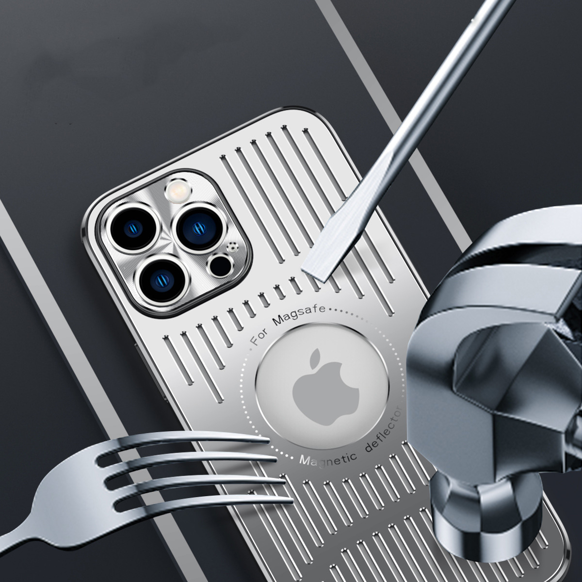 Cooler metalic pentru iPhone și carcasă respirabilă