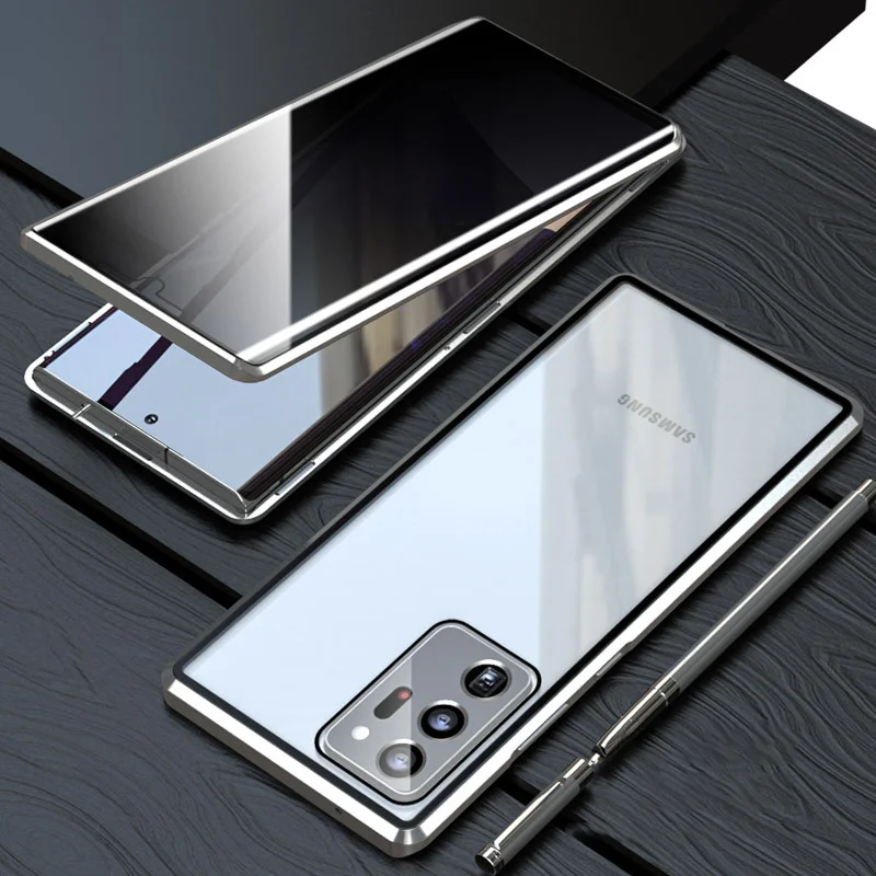 Husă pentru telefon Samsung Privacy - Carcasă metalică magnetică completă