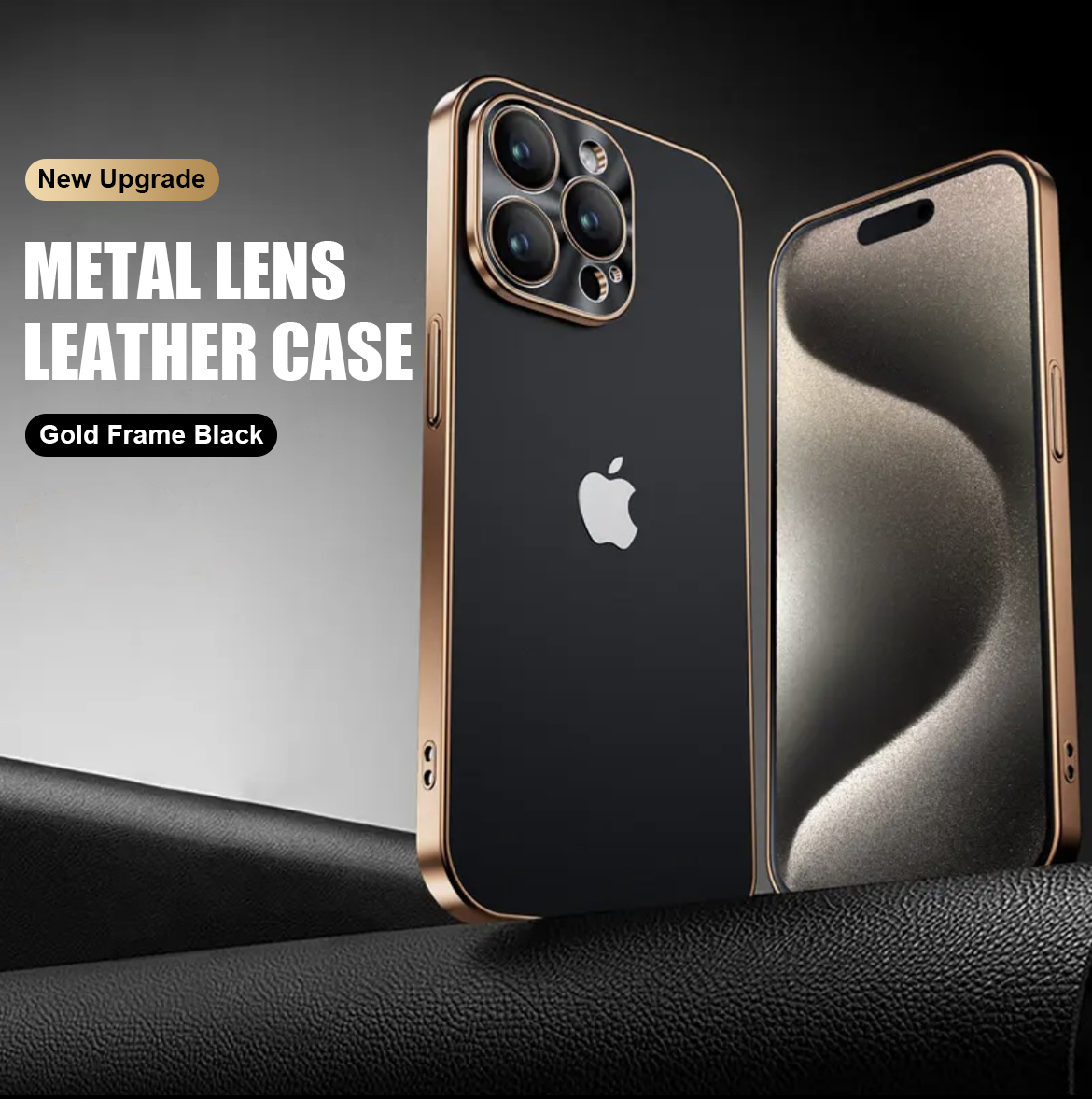 Galwanizowana metalowa soczewka Ultra cienka sk��rzana ochrona dla iPhone'a