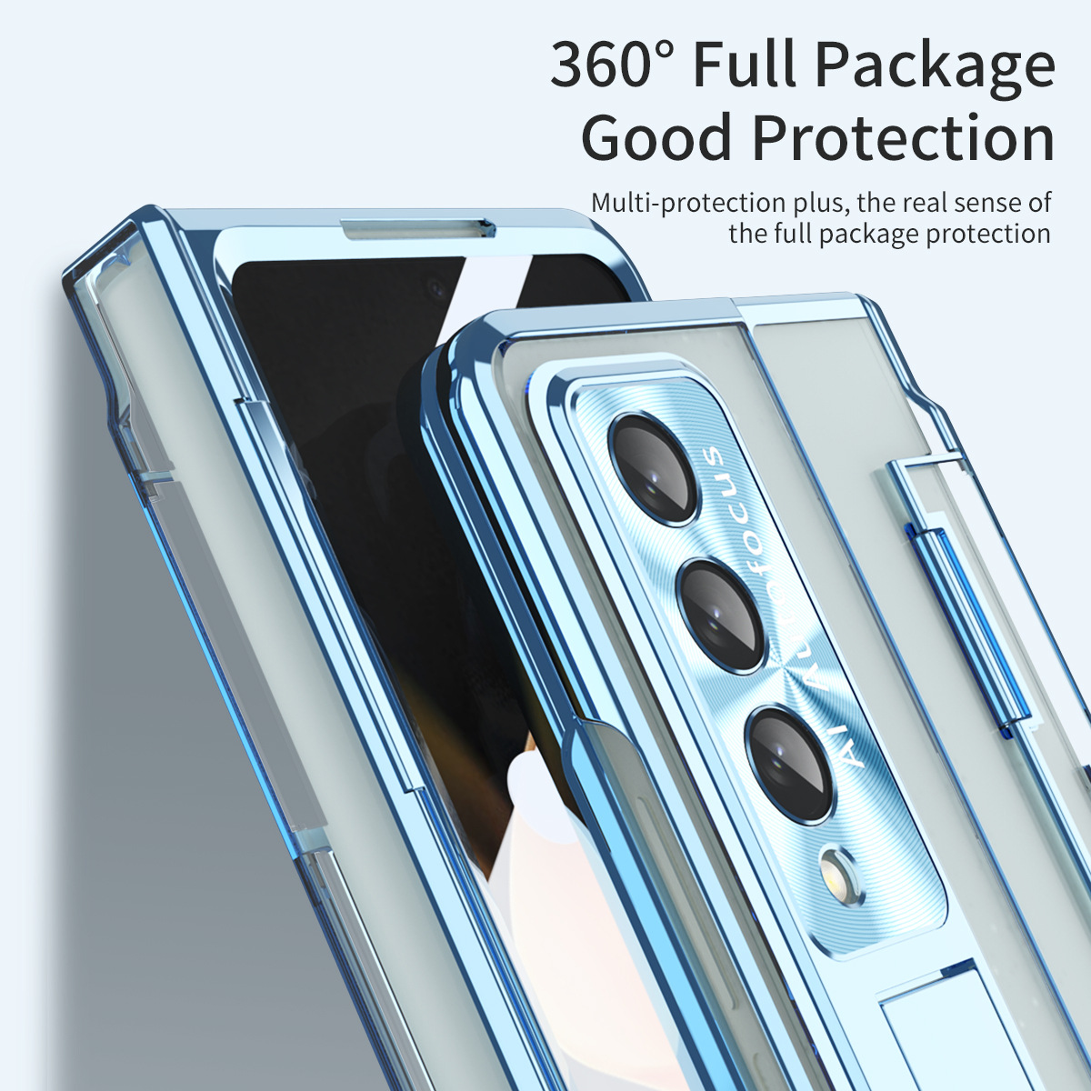 Carcasă transparentă pliabilă 360° Armor Hinge 2.0 - Seria Galaxy Fold