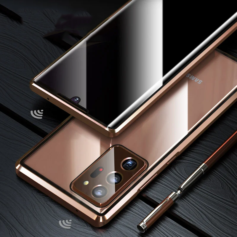 Husă pentru telefon Samsung Privacy - Carcasă metalică magnetică completă