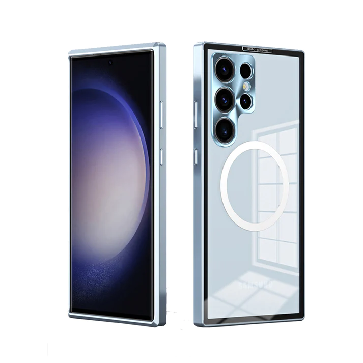 Seria Samsung Magsafe | Carcasa magnetica pentru telefon din metal HD Sticla