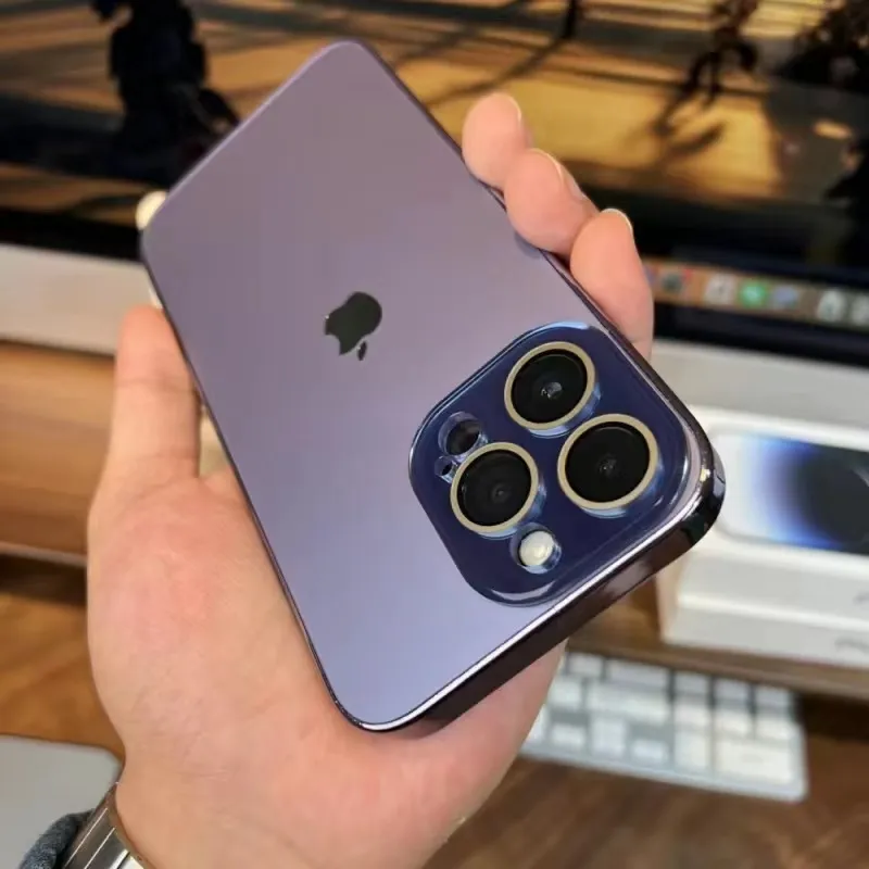 Husa de protectie din sticla acrilica securizata galvanizata pentru iPhone