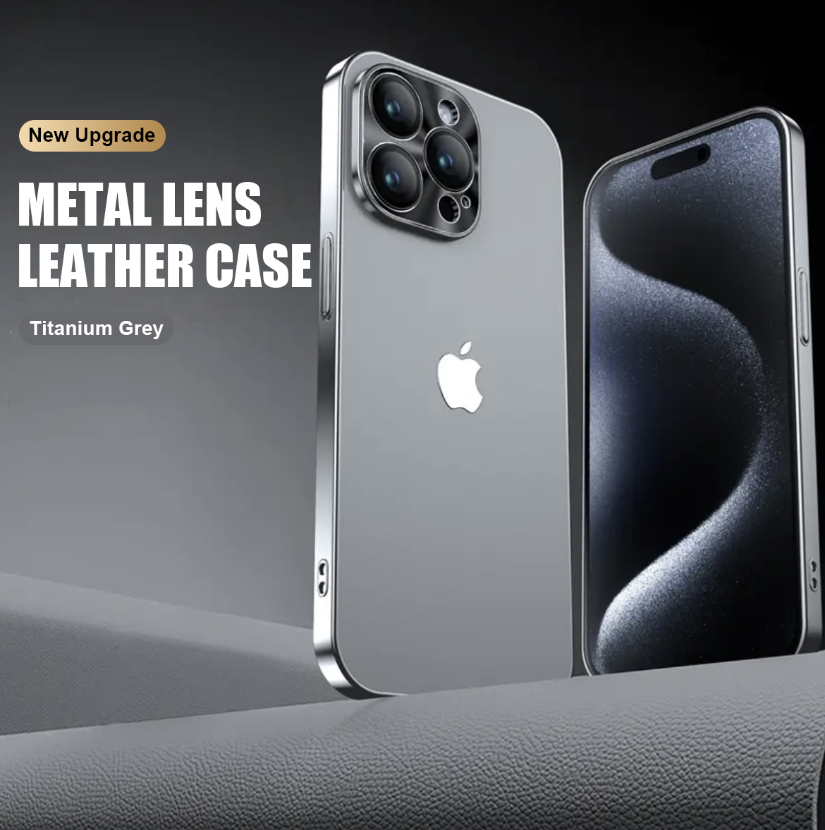 Galwanizowana metalowa soczewka Ultra cienka sk��rzana ochrona dla iPhone'a