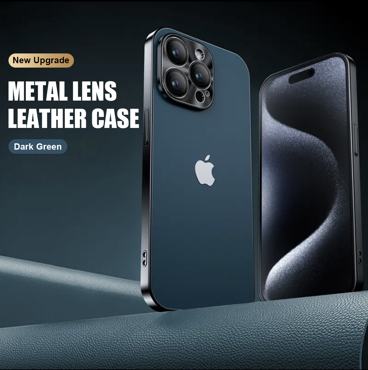 Galwanizowana metalowa soczewka Ultra cienka sk��rzana ochrona dla iPhone'a