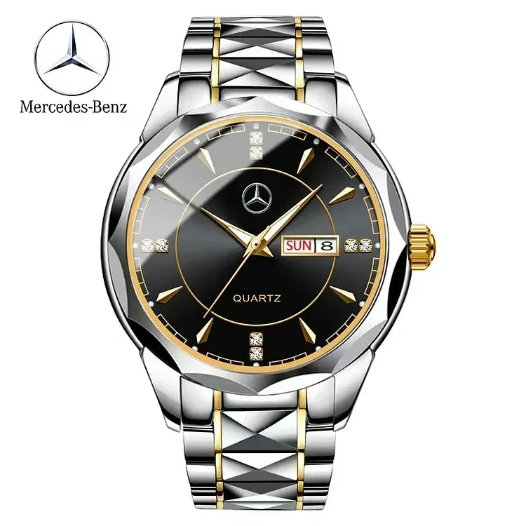 Ceas Mercedes-Benz 2025 Tungsten Carbon【Diverse ceasuri cu sigla auto】
