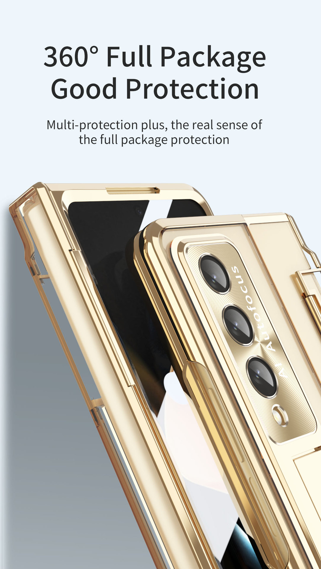 Carcasă transparentă pliabilă 360° Armor Hinge 2.0 - Seria Galaxy Fold