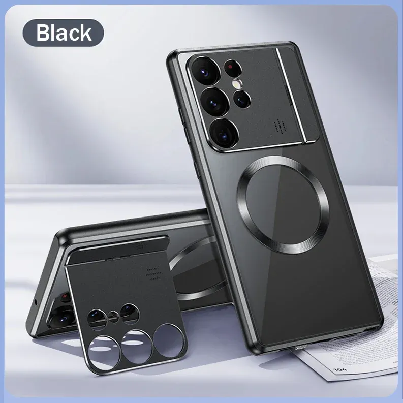 For Samsung S21/S22/S23 Ultra Magnetic Suction Folding Console Aromatherapy Phone Case