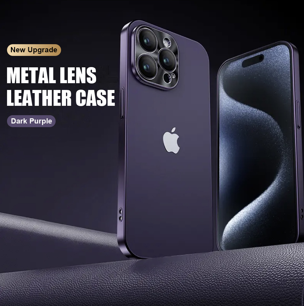 Galwanizowana metalowa soczewka Ultra cienka sk��rzana ochrona dla iPhone'a