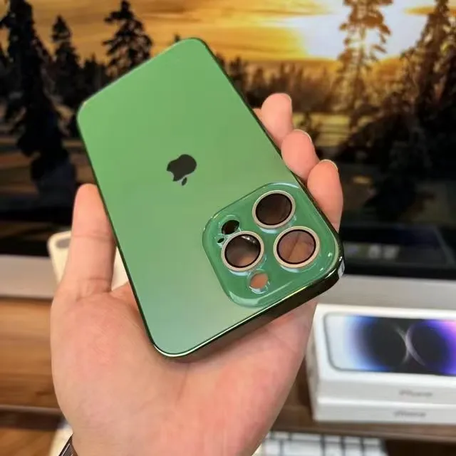Husa de protectie din sticla acrilica securizata galvanizata pentru iPhone