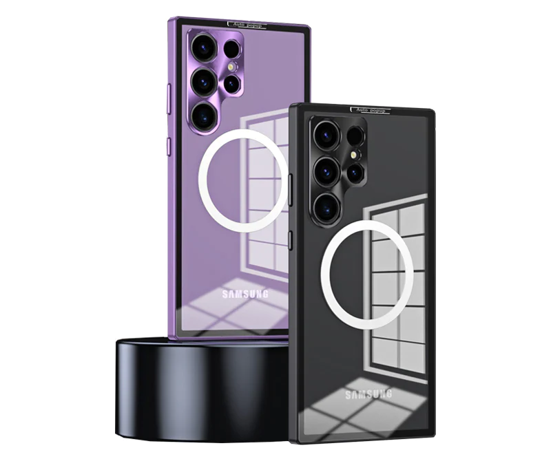 Seria Samsung Magsafe | Carcasa magnetica pentru telefon din metal HD Sticla